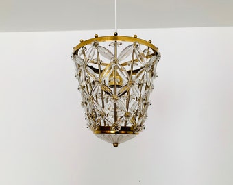 Mid-Century Modern crystal glass chandelier by Palwa | 1960s