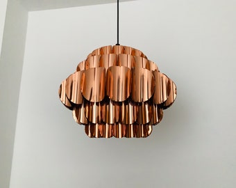 Mid-Century Modern copper pendant lamp by Thorsten Orrling for Temde | 1960s