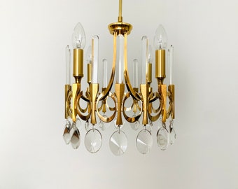 Italian Mid-Century Modern Brutalist Chandelier by Gaetano Sciolari | 1960s