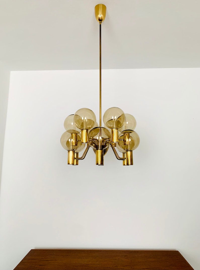 Swedish Mid-Century Modern Patricia Chandelier by Hans Agne Jakobsson 1960s image 4
