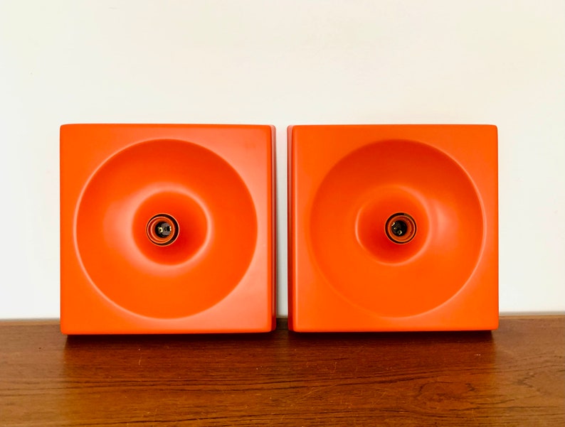 Set of 2 Mid-Century Modern Space Age Plastic Sconces by Schönbuch 1960s image 8