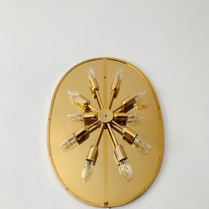 Miroir moderne floral illuminé du milieu du siècle par Palwa Années 1960 image 9