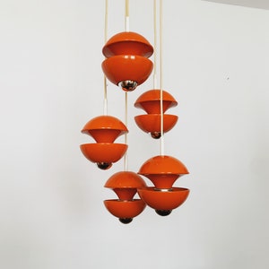 1970s Modernist cascading lamp by Klaus Hempel for Kaiser Leuchten