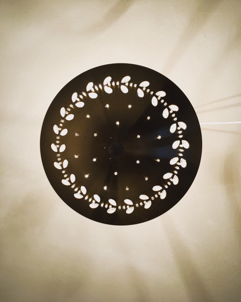 to Palwa luxurious Mid-Century Modern brass and crystal glass chandelier attr 1950s