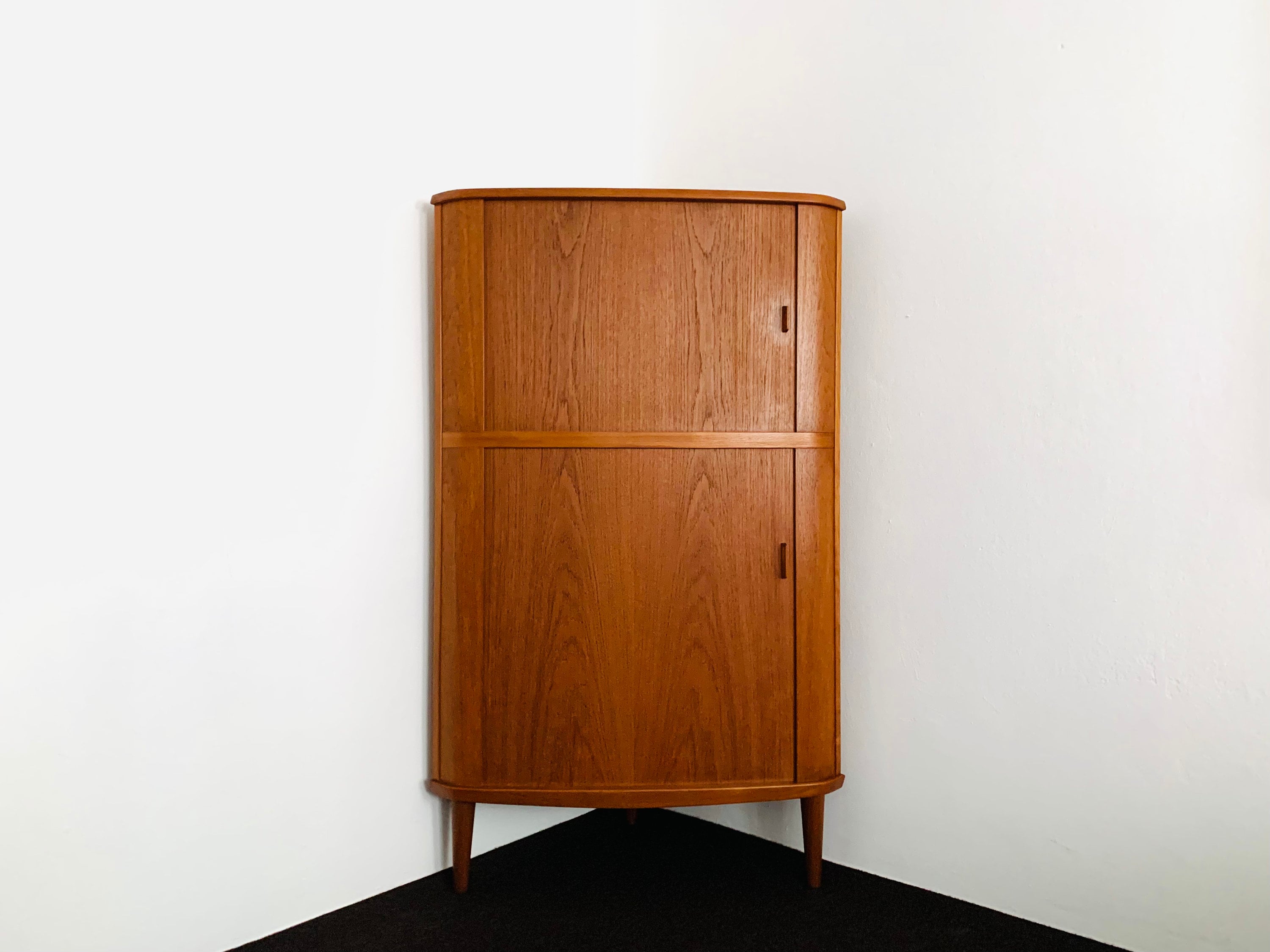 1 of 3 Danish Teakwood Corner Cabinets by Arne Hovmand-olsen for
