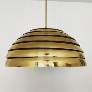 Large Mid-Century Modern Brass Dome Lamp by Vereinigte Werkstätten | 1960s
