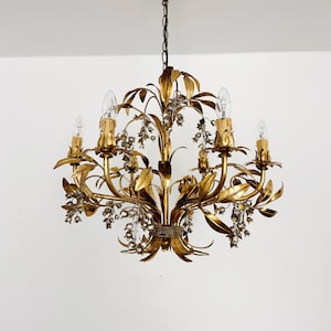 Large Italian Hollywood Regency Chandelier by Hans Kögl | 1960s