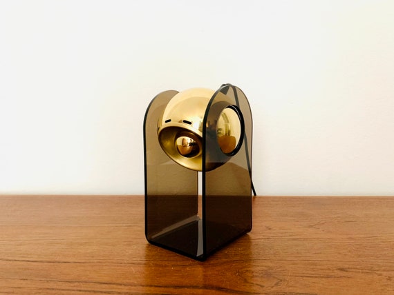 1970s Adjustable Acrylic Space Age Table Lamp Gino Sarfatti Era