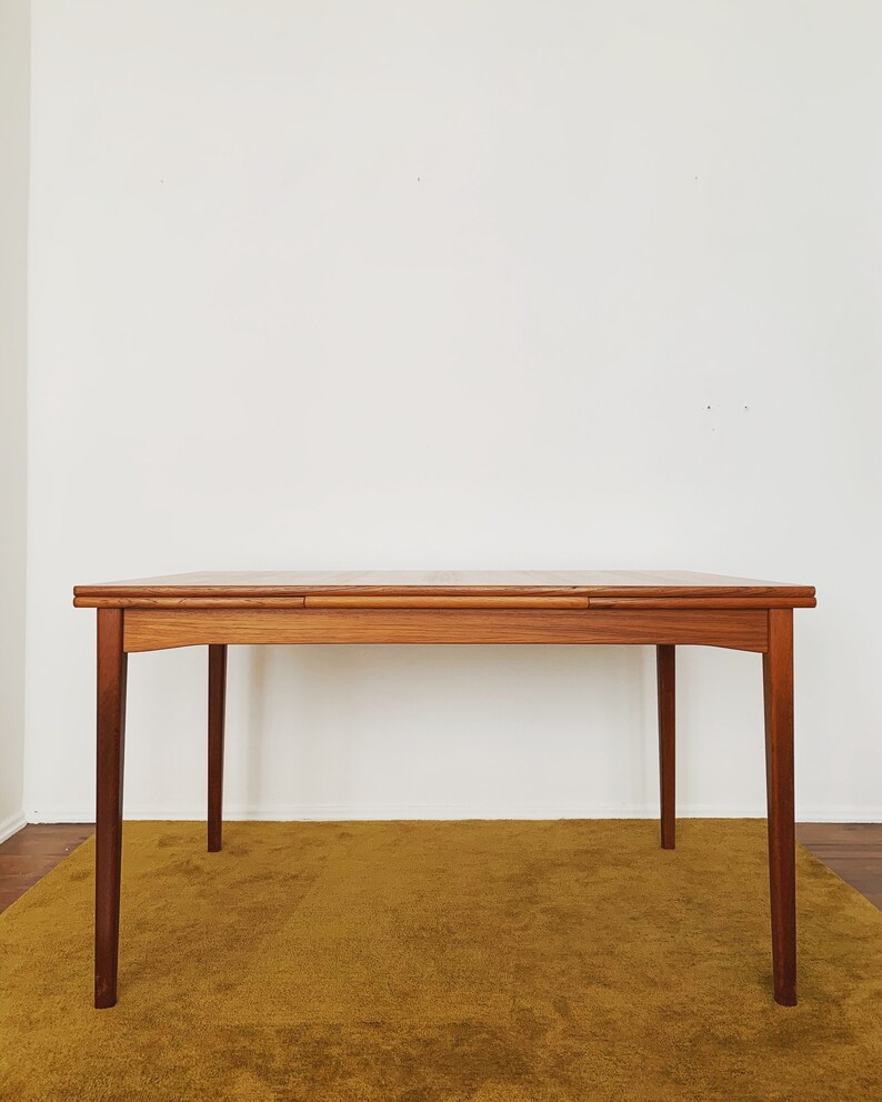 Danish MidCentury Modern extendable teakwood dining table Etsy