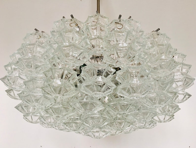 Large Mid-Century Modern PAGODA chandelier by J.T. Kalmar for Franken KG 1960s image 3