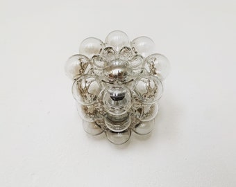 Mid Century Modern Bubble Wall Lamp or Flush Light by Helena Tynell for Glashütte Limburg | 1960s
