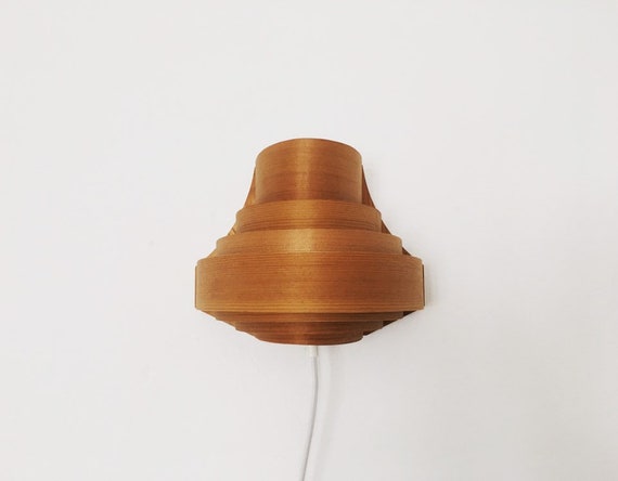 Fabulous Danish Mid Century Modern Wood Wall Lamp Hans Agne Etsy
