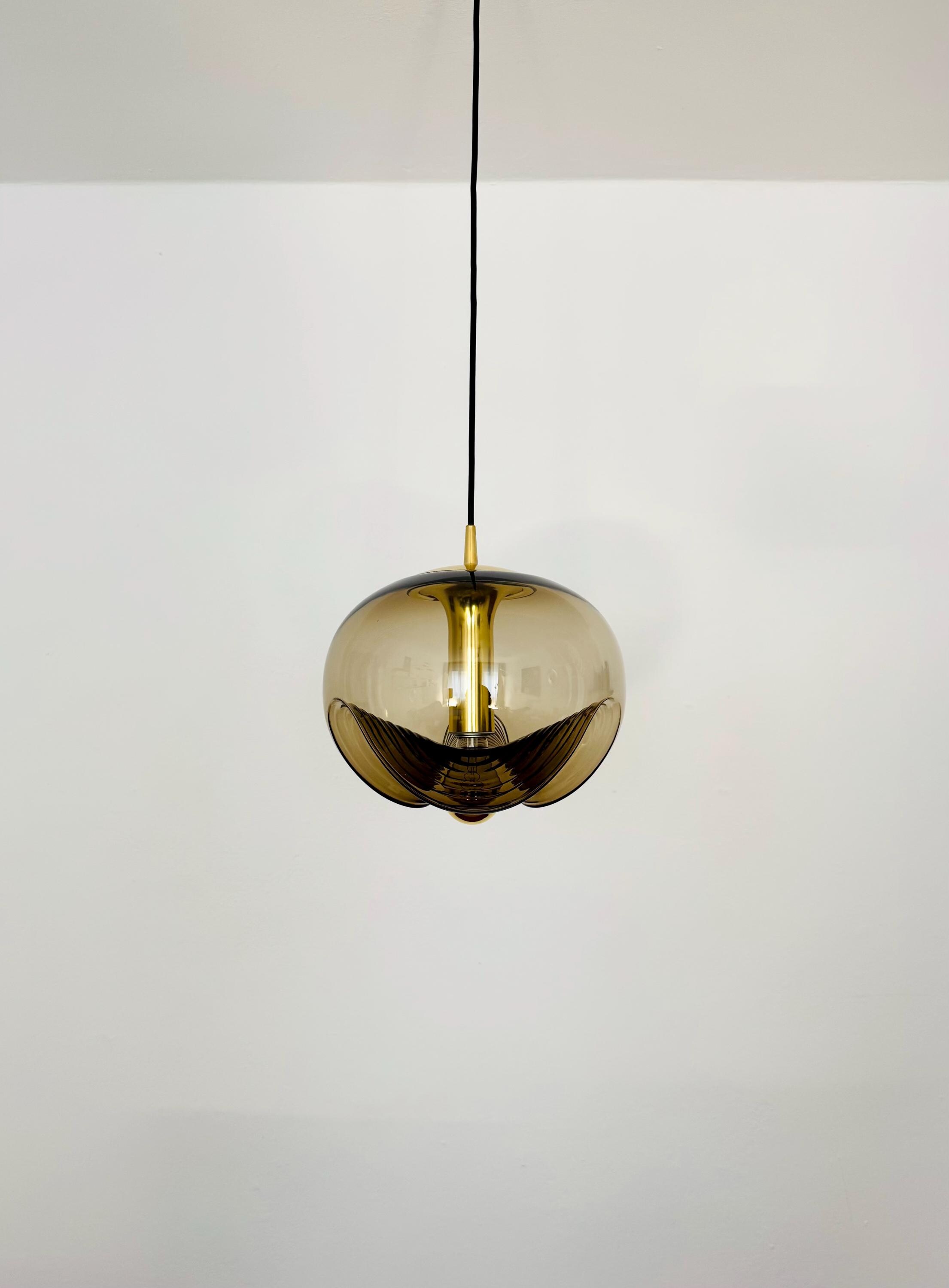 LED Padella pendant lamp ゴールド XL Wave Pendant Lamp by Koch and Lowy for Peill and Putzler