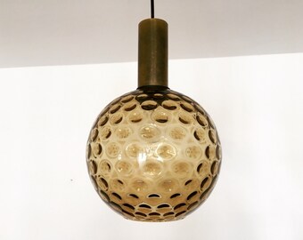 beautiful Mid-Century Modern bubble glass pendant lamp | 1960s