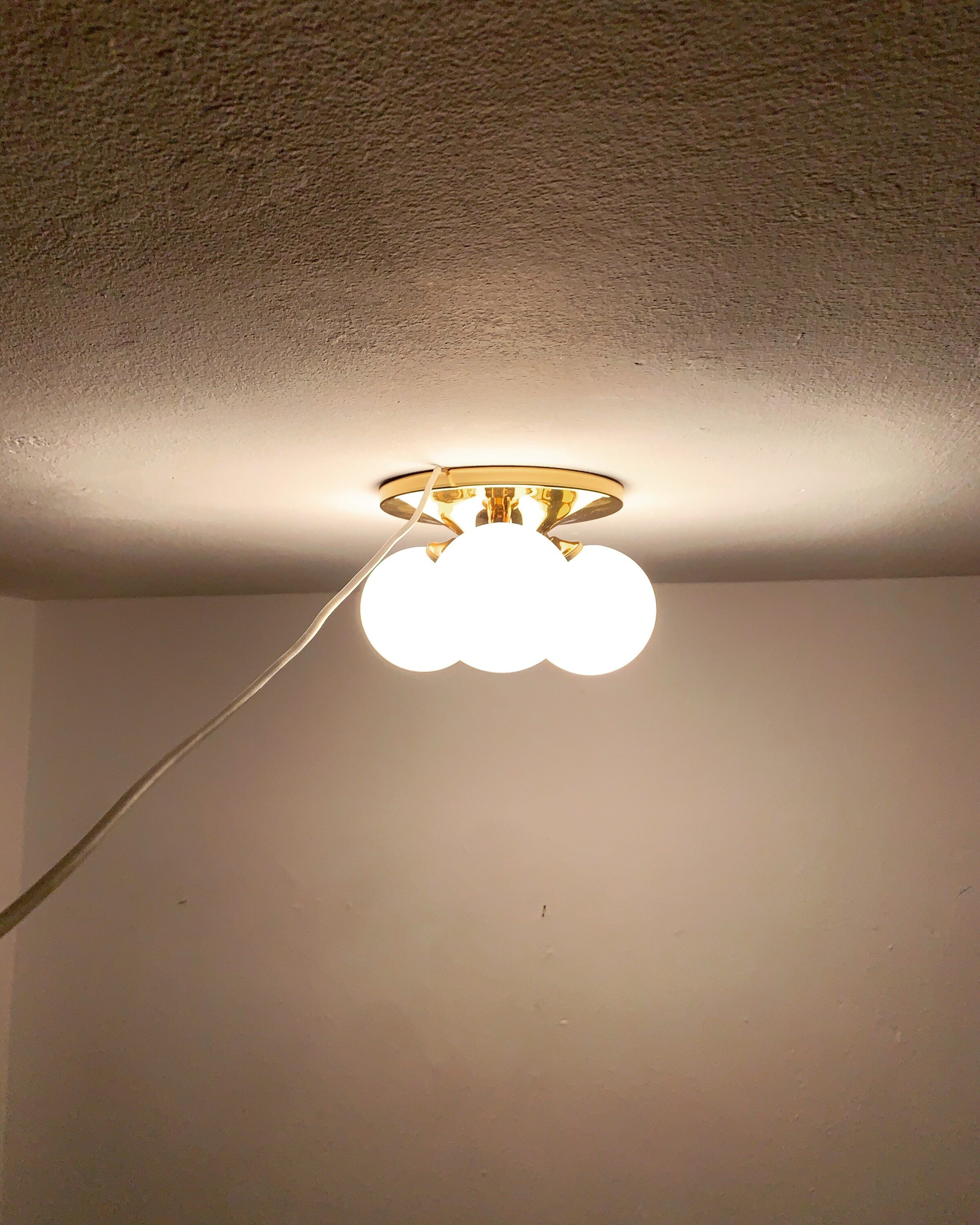 Golden MidCentury Modern Sputnik flush light 1960s Etsy