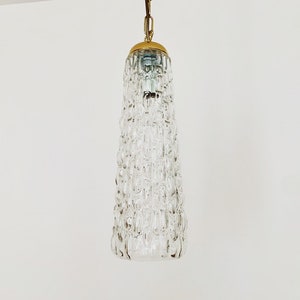 1 of 5 Austrian Mid-Century Modern crystal glass pendant lamps by Rupert Nikoll | 1950s |