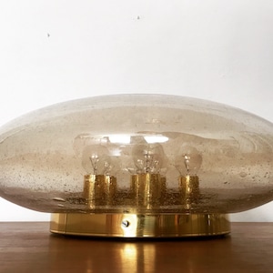 Stunningly large Mid-Century Modern bubble glass mushroom wall or ceiling lamp | 1970s