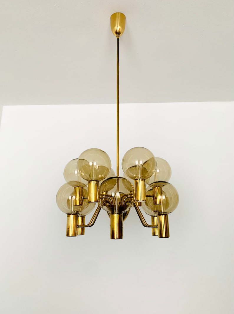 Swedish Mid-Century Modern Patricia Chandelier by Hans Agne Jakobsson 1960s image 2