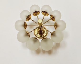 Brass Sputnik Flush Lamp by Kaiser Leuchten | 1960s