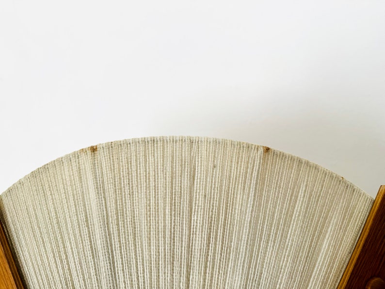 Mid-Century Modern Sisal and Walnut Pendant Lamp by Temde 1960s 画像 9