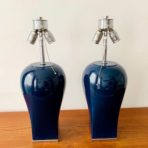 Set of 2 Mid-Century Modern Ceramic Table Lamps | 1960s