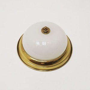 beautiful Mid Century Modern brass and glass wall lamp or flush light | 1950s |