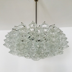 Large Mid-Century Modern PAGODA Chandelier by J.T. Squid | 1960s