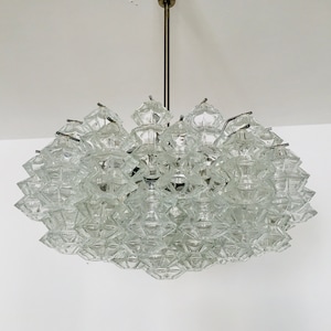 Large Mid-Century Modern PAGODA chandelier by J.T. Kalmar for Franken KG 1960s image 1