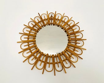 Mid-Century Modern Bamboo Mirror | 1960s