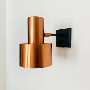Danish Mid-Century Modern Copper Sconce by Jo Hammerborg for Fog and Morup | 1960s