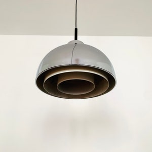 Mid-Century Modern chromed pendant lamp by Doria 1960s image 2