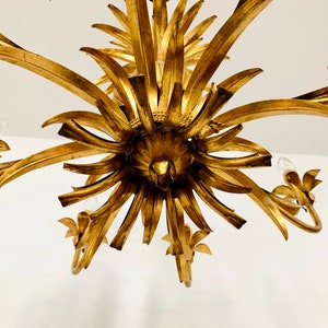 Large Italian Hollywood Regency Pineapple Chandelier by Hans Kögl 1960s image 5