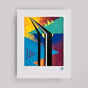 Kara Wilson, Artwork, Original Screenprint, &quot;Fritz&quot;  8x10 in.