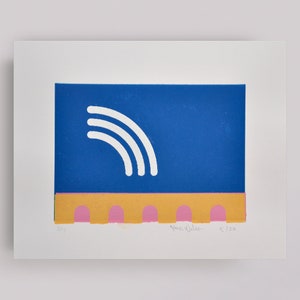 Kara Wilson, Artwork, Original Screenprint, &quot;Harmony&quot;  7x5 in.