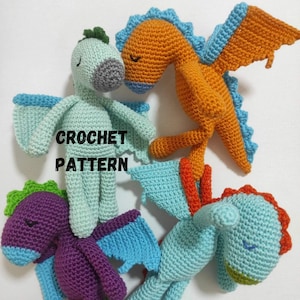 Pocket Dragon CROCHET PATTERN amigurumi dragon pattern digital PDF pattern, easy to follow