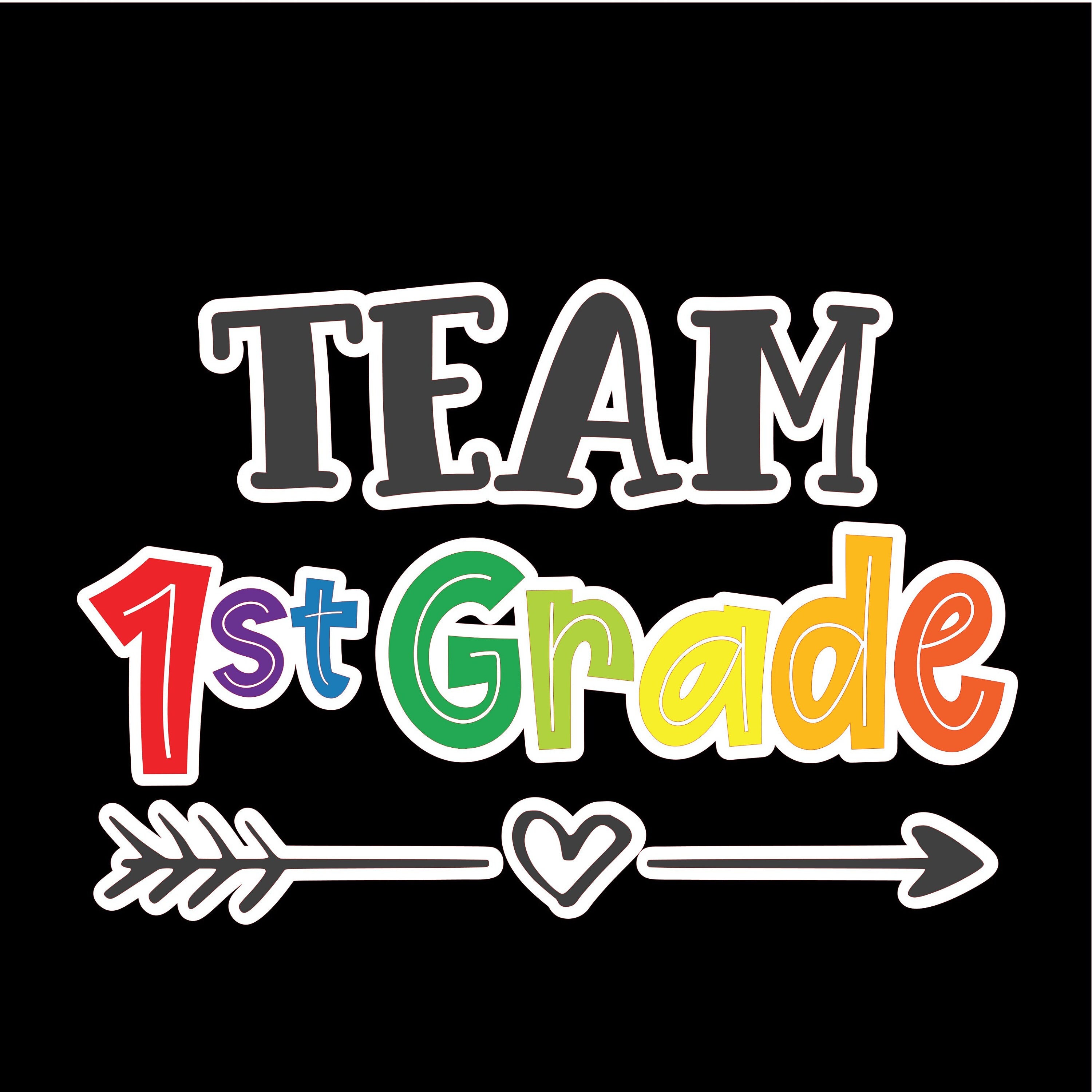 Team 1st Grade Svg Dxf Pdf First Grade Teacher Shirt Etsy