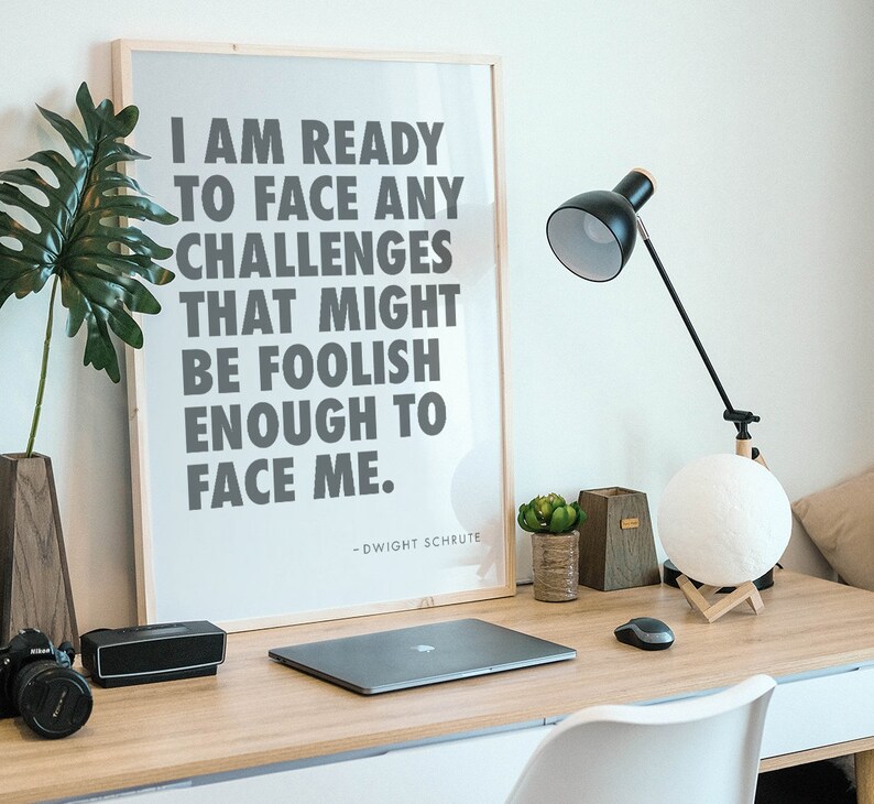 Dwight Schrute Office Quote Printable Wall Art I Am Ready To Etsy