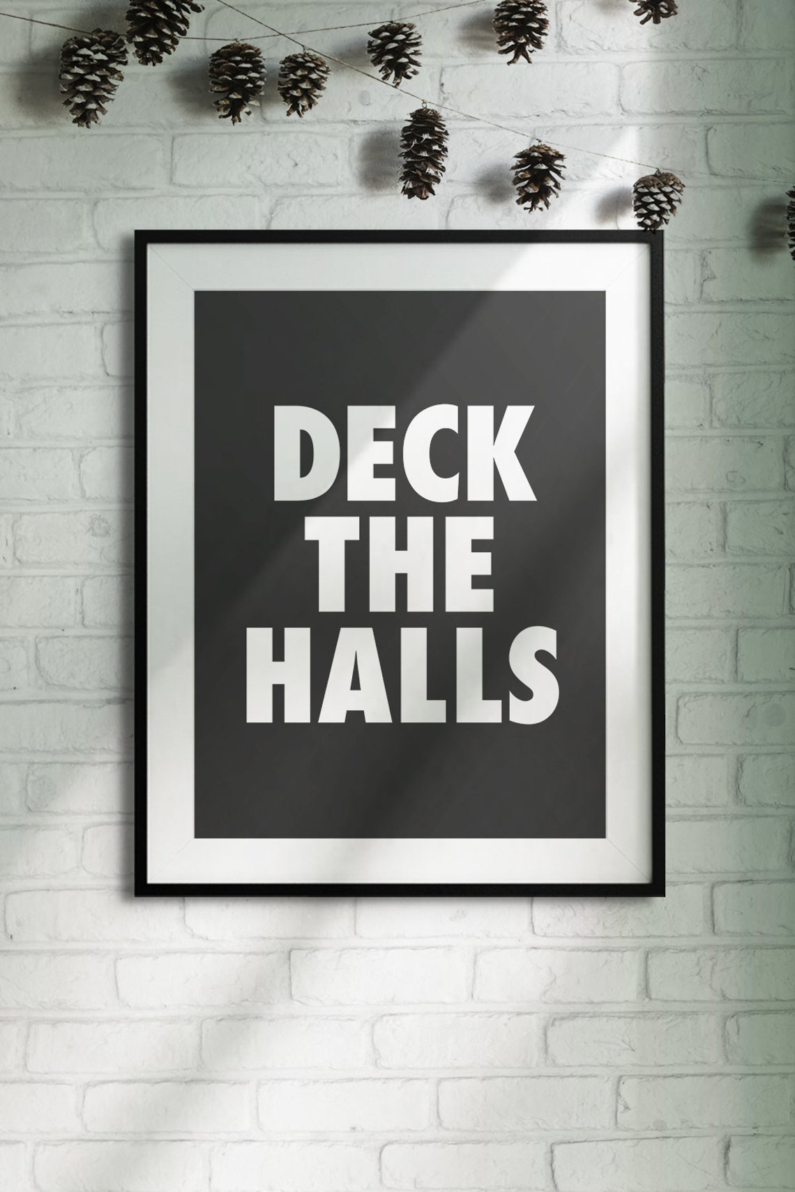 Deck The Halls Printable Wall Art Christmas Print Typography | Etsy