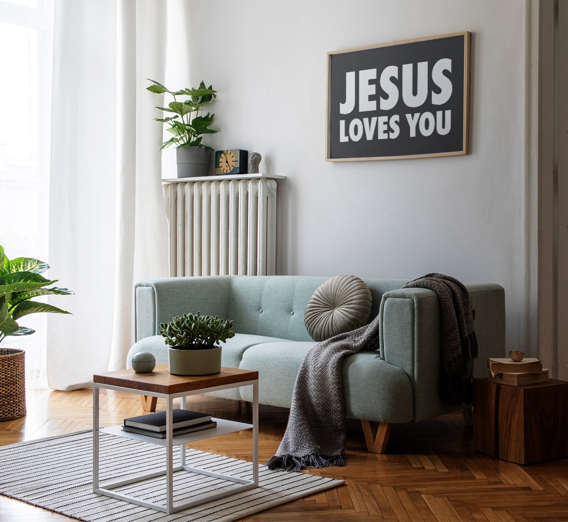 Jesus Loves You Printable Wall Art Inspirational Quotes | Etsy