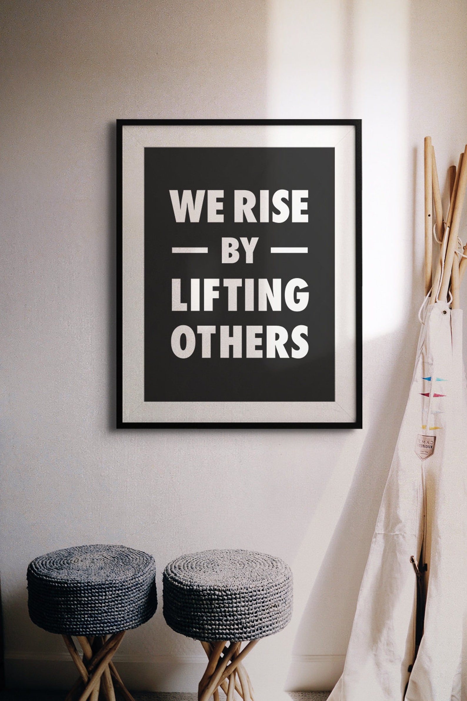 We Rise by Lifting Others Printable Wall Art Positive Quotes | Etsy