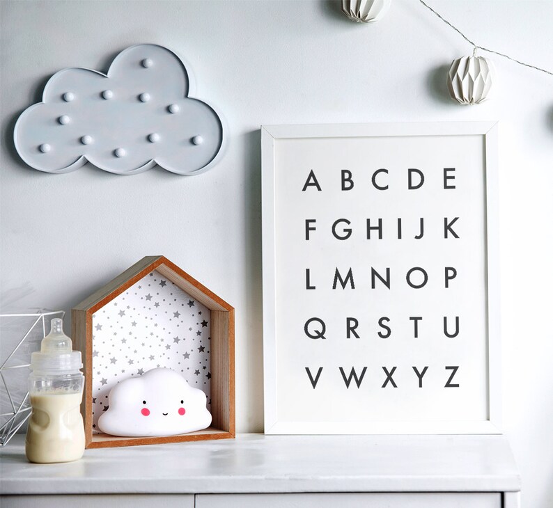Alphabet Printable Wall Art ABC Poster Kids Room Nursery - Etsy