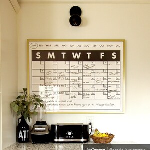 Reusable Printable Calendar Template, Large Frameable Calendar, Fill in Monthly Planner ...
