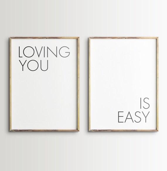 Shop Loving You Is Easy Printable Wall Art Nursery Decor Kids from Etsy on Openhaus