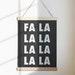 Fa La La La La DIY Printable Wall Art Minimalist Typography - Etsy