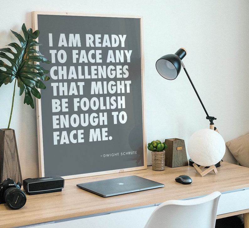 dwight schrute office quote printable wall art i am ready