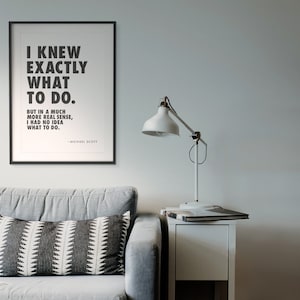 Michael Scott Office Quote Printable Wall Art I Knew Exactly What to Do ...