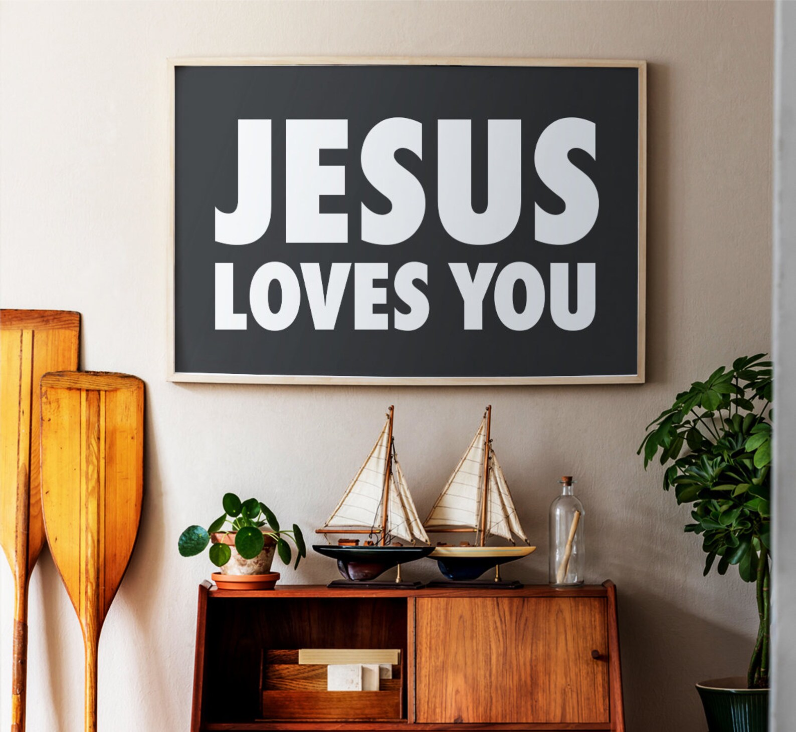 Jesus Loves You Printable Wall Art Inspirational Quotes | Etsy