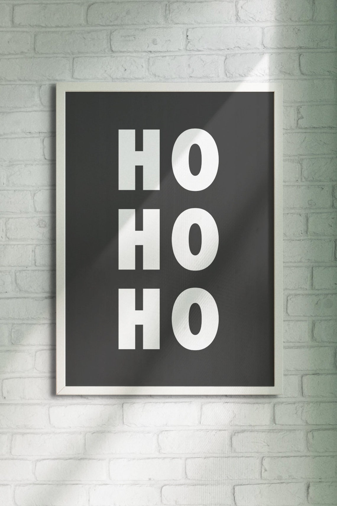 Ho Ho Ho DIY Printable Wall Art Minimalist Typography Poster | Etsy