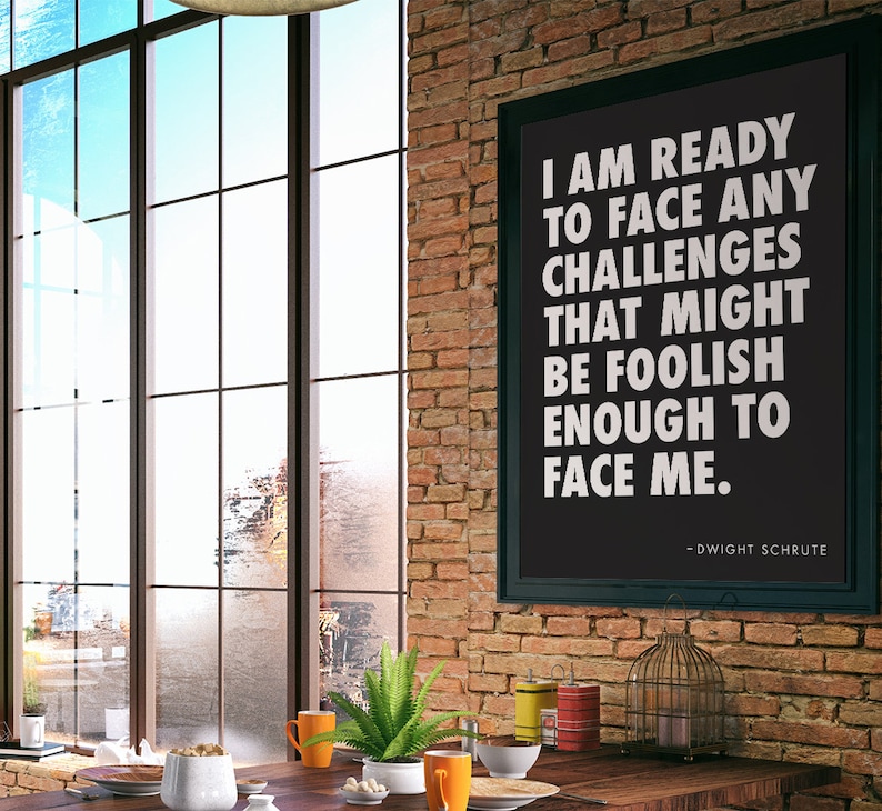 dwight schrute office quote printable wall art i am ready to etsy