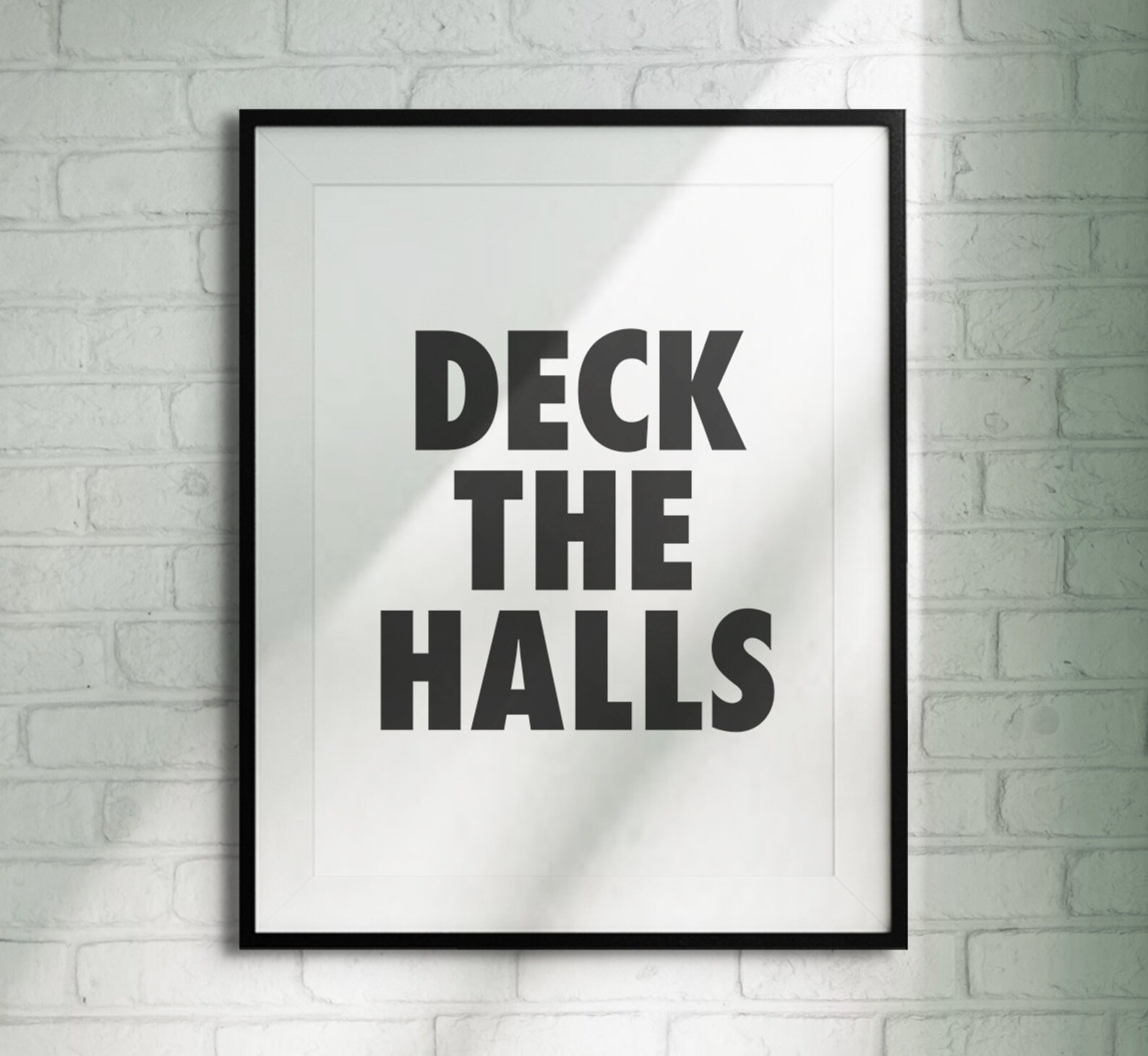Deck the Halls Printable Wall Art, Christmas Print, Typography Poster ...